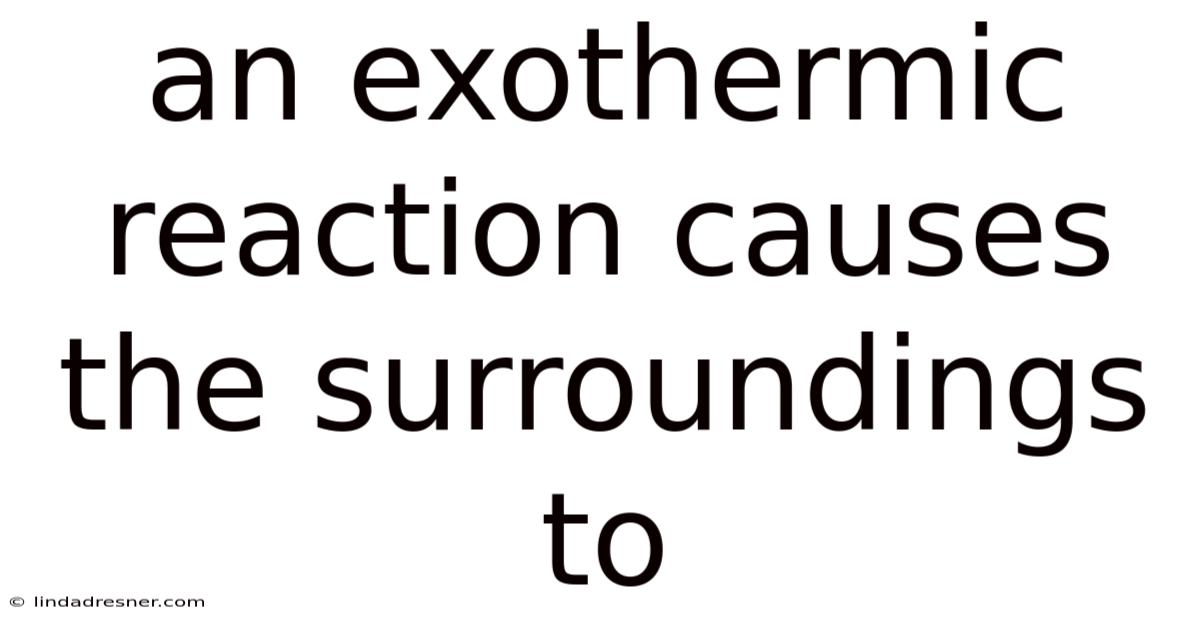 An Exothermic Reaction Causes The Surroundings To