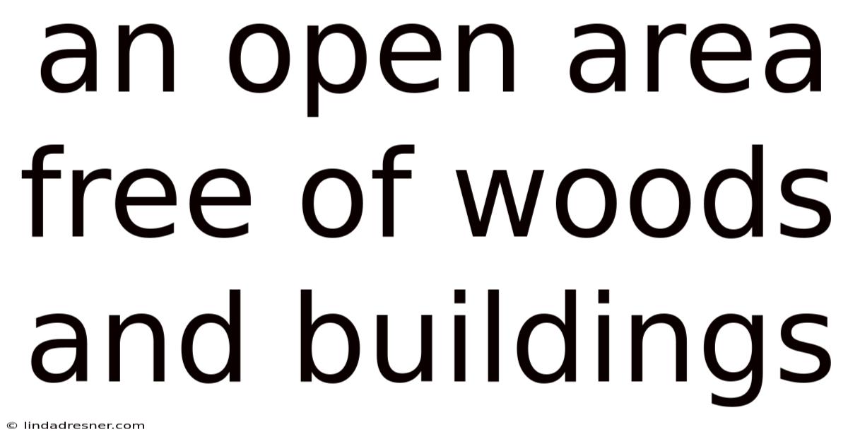 An Open Area Free Of Woods And Buildings