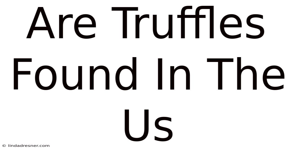 Are Truffles Found In The Us