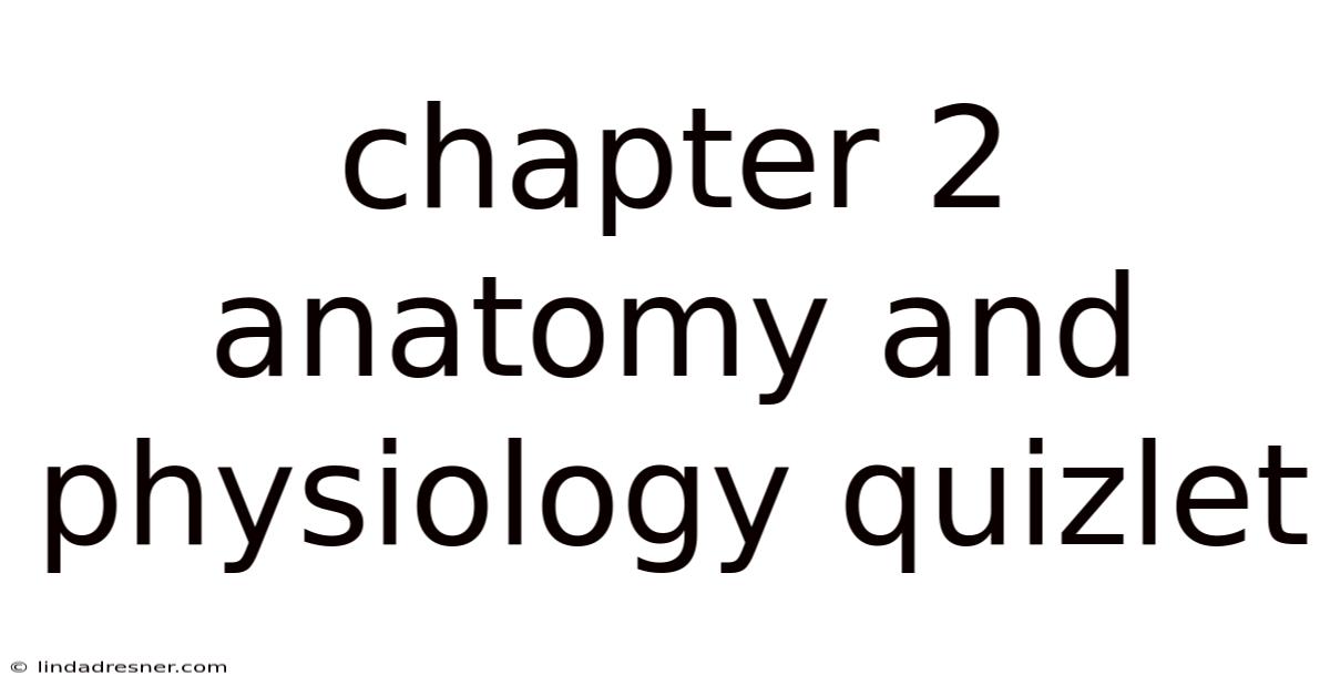 Chapter 2 Anatomy And Physiology Quizlet