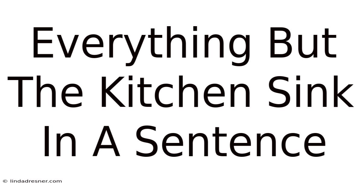 Everything But The Kitchen Sink In A Sentence