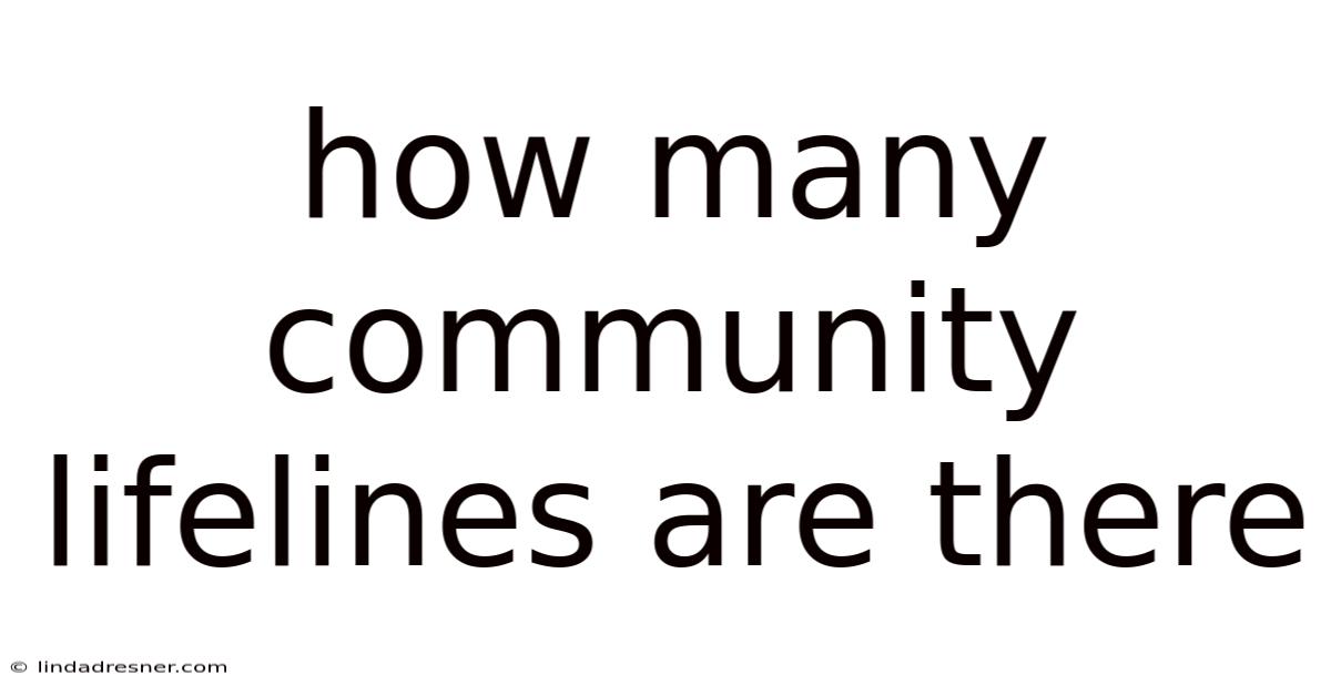 How Many Community Lifelines Are There