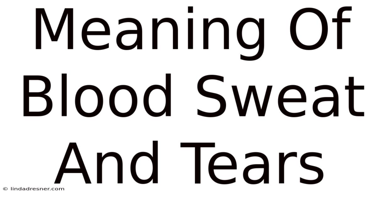 Meaning Of Blood Sweat And Tears