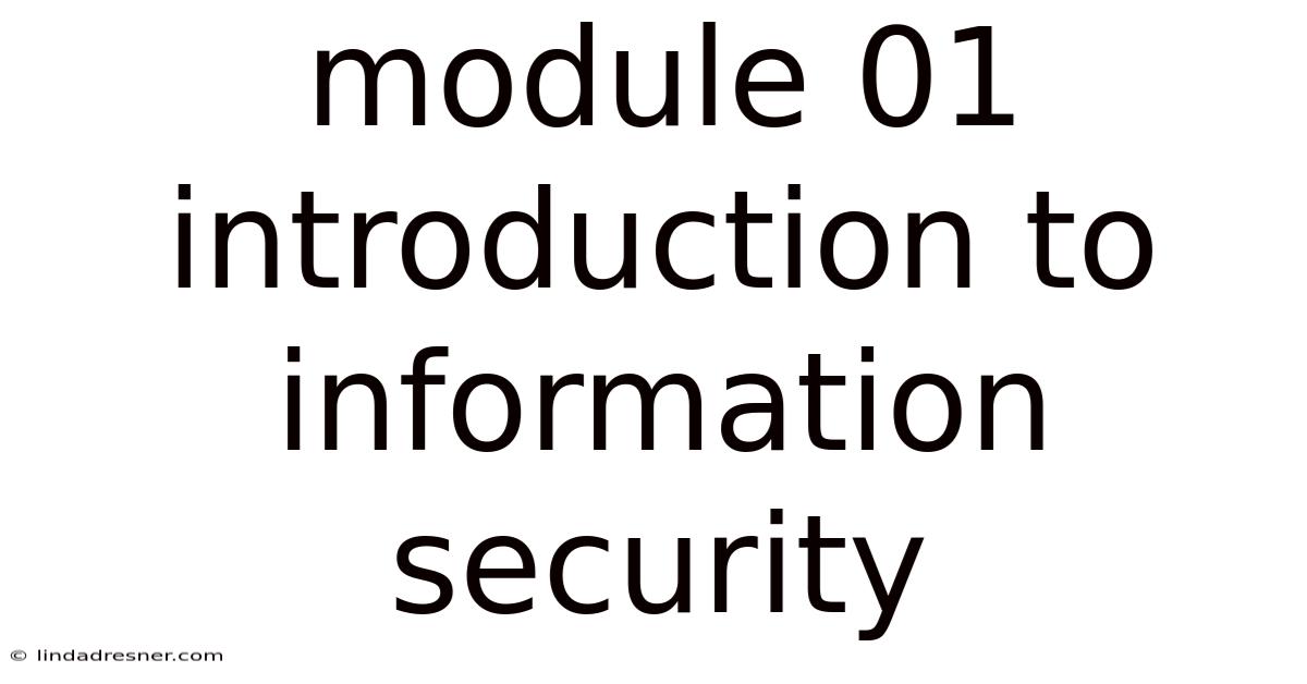 Module 01 Introduction To Information Security