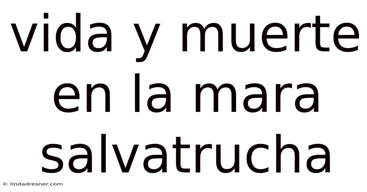 Vida Y Muerte En La Mara Salvatrucha