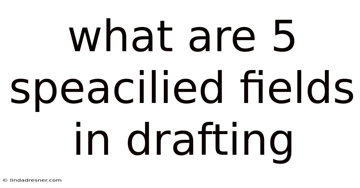 What Are 5 Speacilied Fields In Drafting