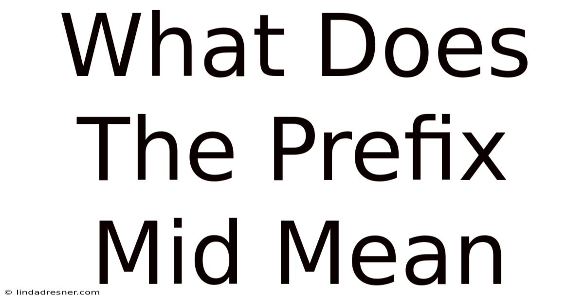 What Does The Prefix Mid Mean