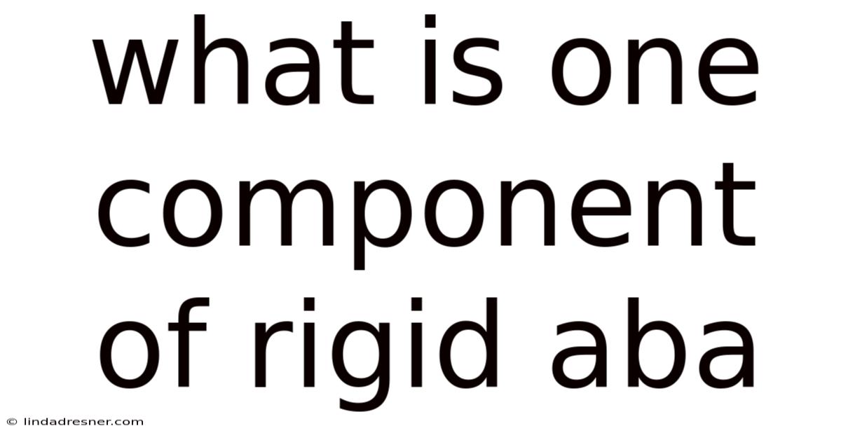 What Is One Component Of Rigid Aba