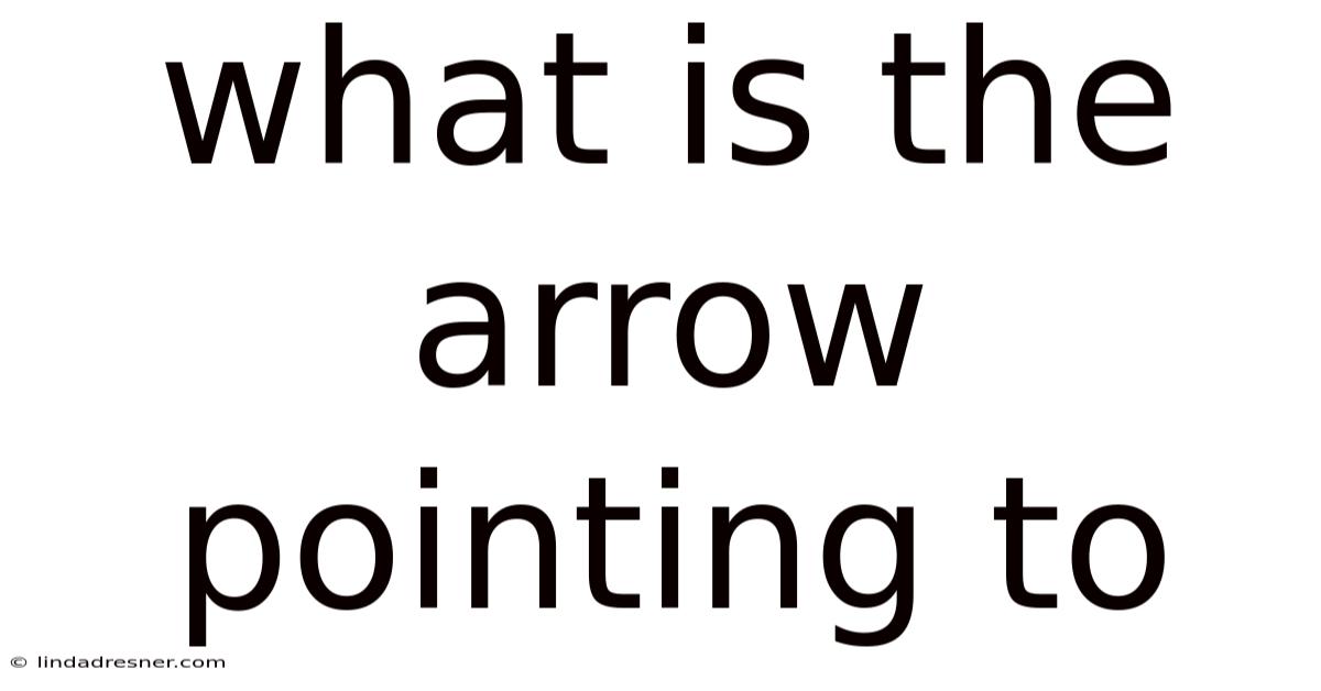 What Is The Arrow Pointing To