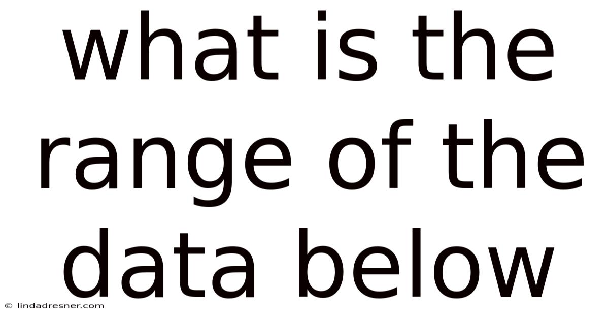 What Is The Range Of The Data Below
