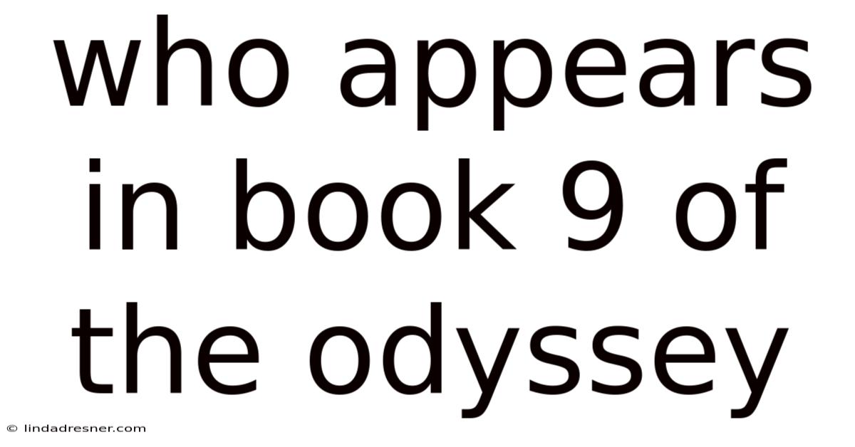 Who Appears In Book 9 Of The Odyssey